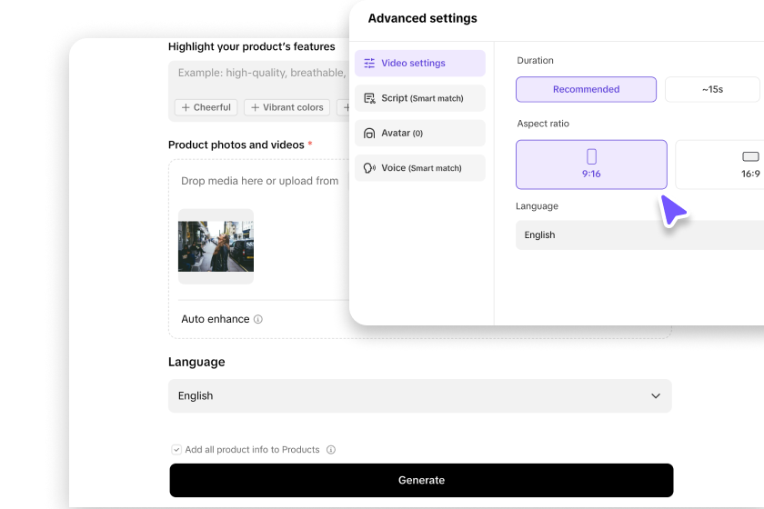 Videó beállítások testreszabása
